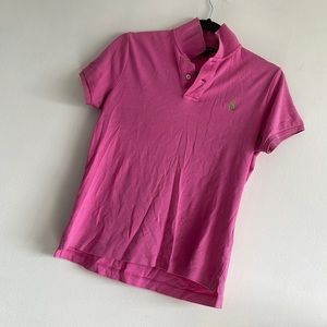 Pink polo tee